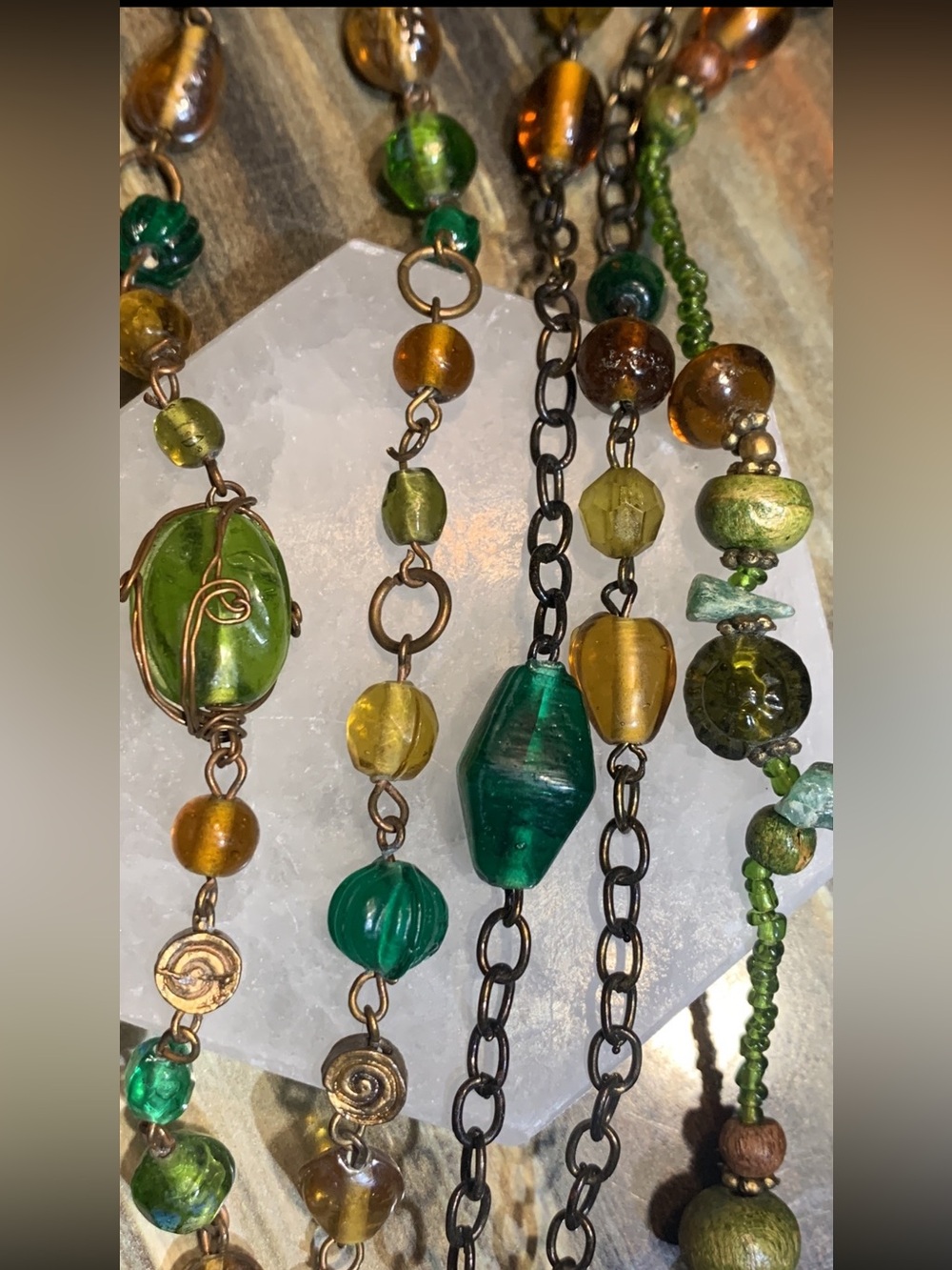 SALE long string beaded necklaces lot of 3